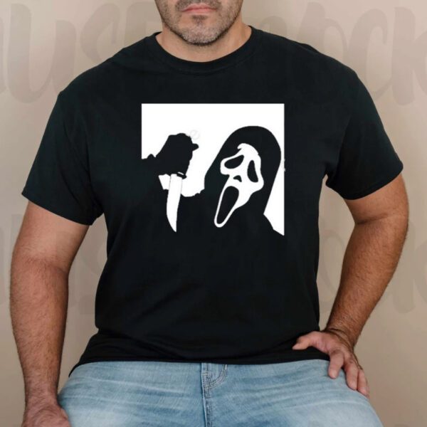 Scream Ghost Face Black & White Box T-Shirtt