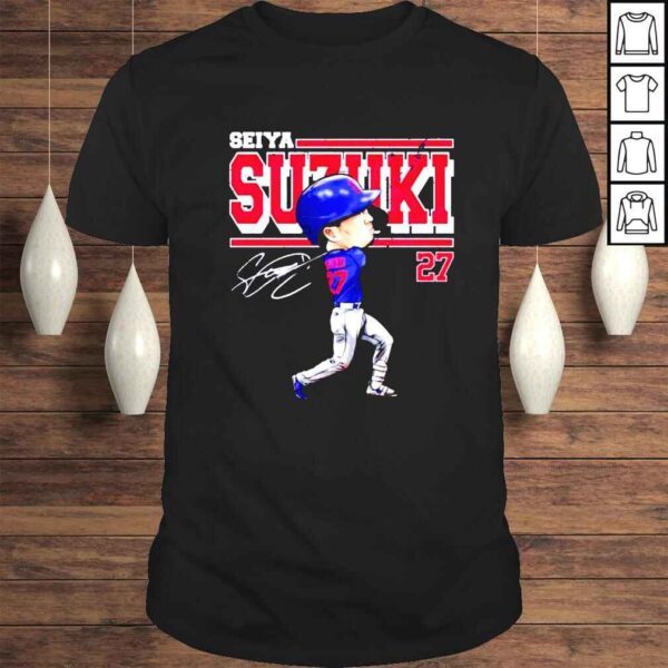 Seiya Suzuki Chicago Cubs Cartoon Signature shirt