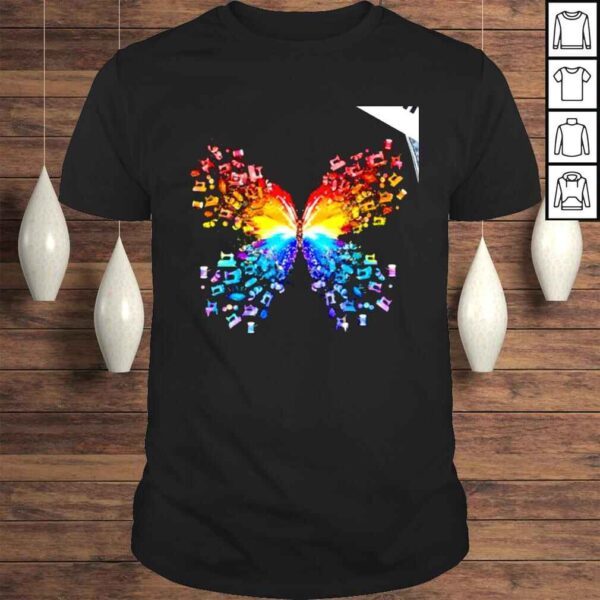 Sewing machine Butterfly colorful shirt