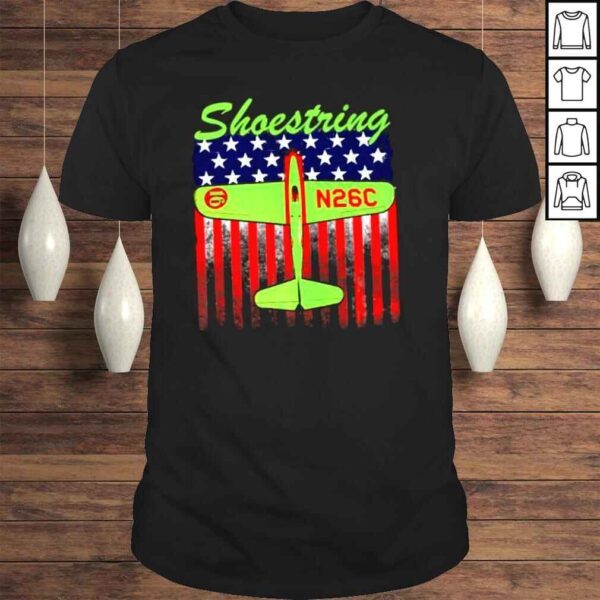 Shoestring Stunter Control Line RC Airplane 4th of July USA Premium TShirt