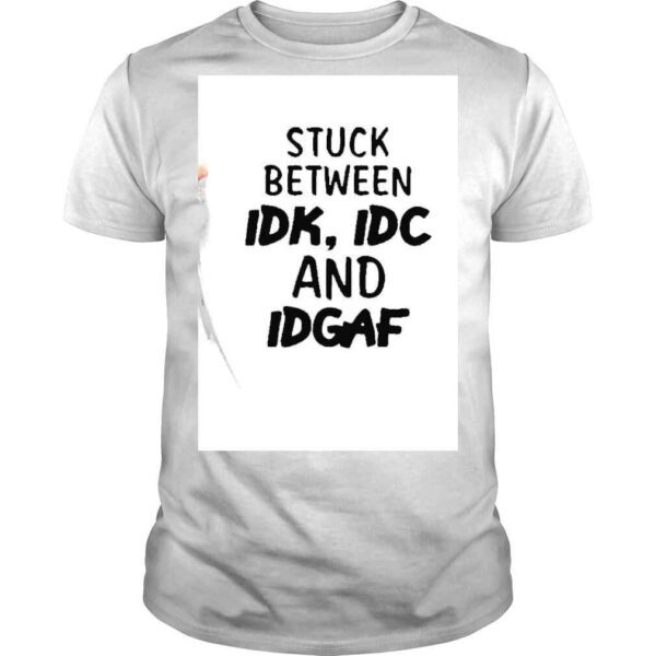 Stuck Between Idk Idc And Idgaf shirt