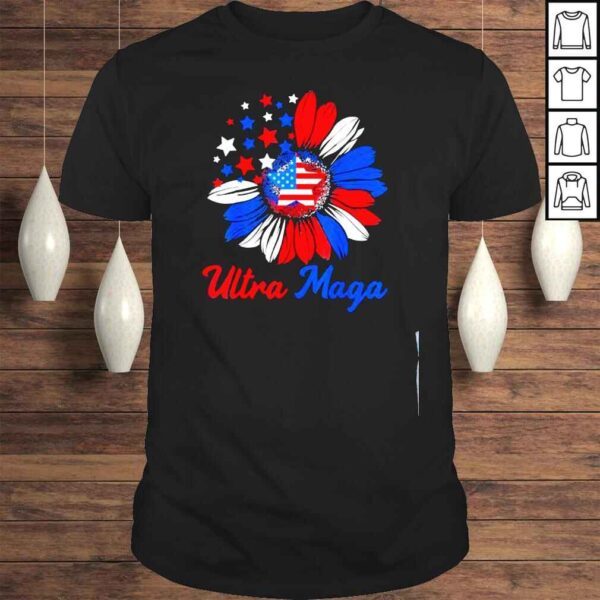 Sunflower American flag we the people ultra maga patriotic shirt