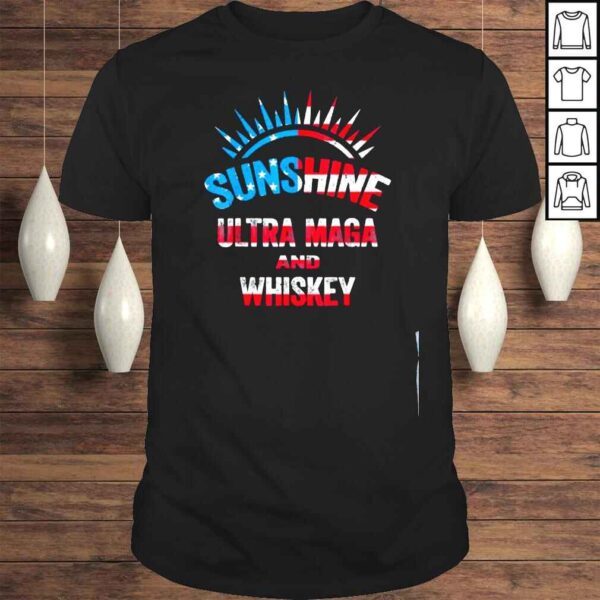 Sunshine ultra maga whiskey lover us flag shirt