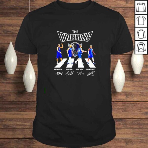 The Mavericks Abbey Road Dirk Nowitzki Jason Kidd Steve Nash Michael Finley signatures shirt