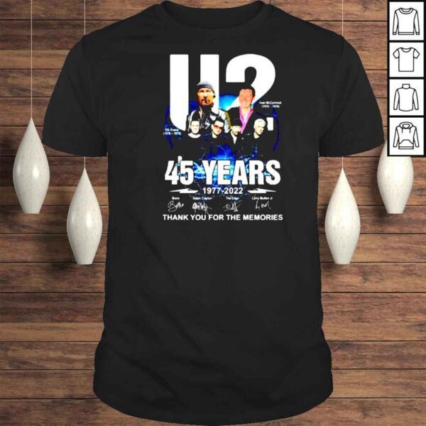 The U2 45 Years 19772022 Signatures Thank You For The Memories Shirt