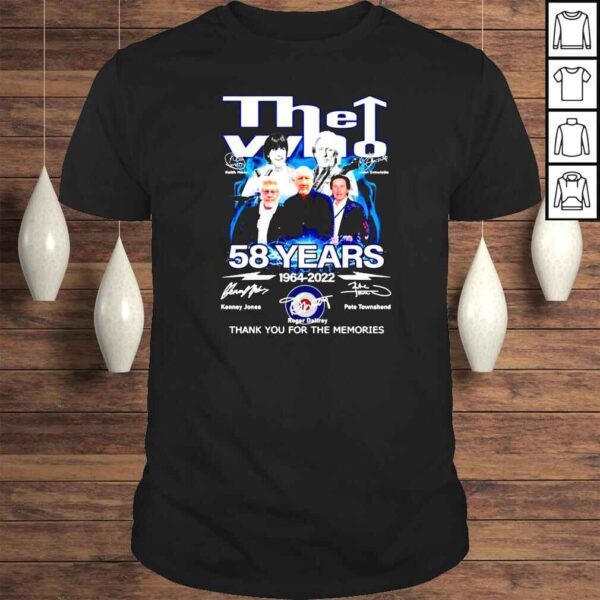 The Who 58 years 1964 2022 thank you for the memories shirt