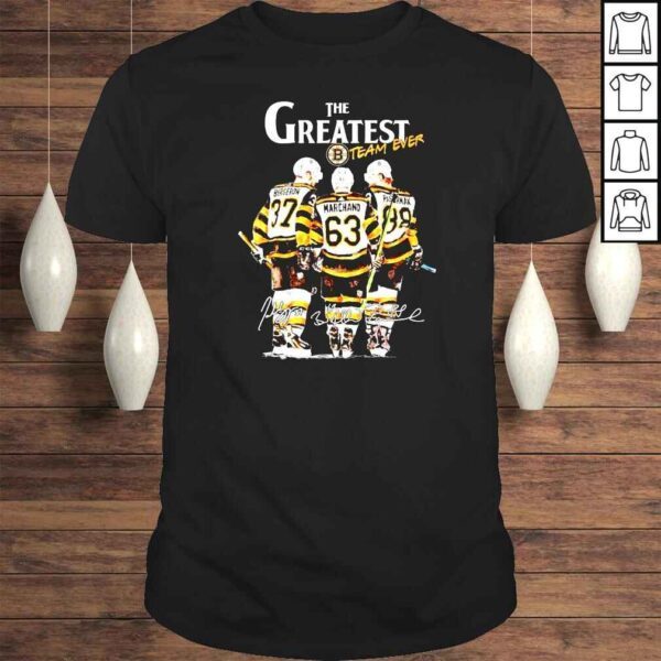 The greatest team ever Patrice Bergeron Brad Marchand David Pastrňák shirt