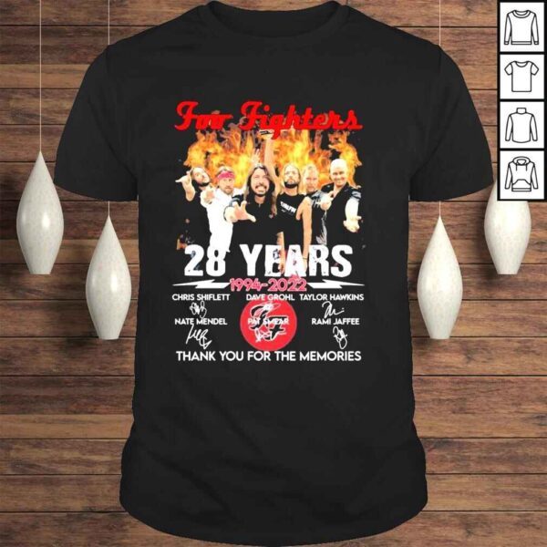 Tou fighters 28 years 1994 2022 thank you for the memories shirt