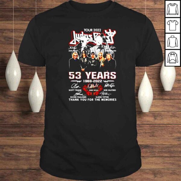 Tour 2022 Judas Priest 53 years 1969 2022 thank you for the memories shirt