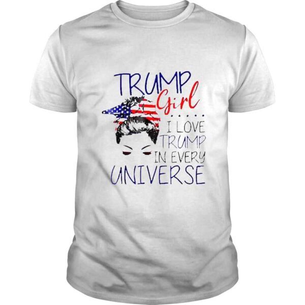 Trump girl messy bun I love trum ultra maga shirt