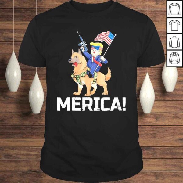 Trump merica belgian malinois dog American hero 4th of july shirt