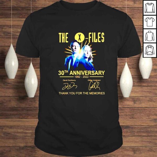 Tv Series The X Files 30Th Anniversary 1992 2022 thank you for the memories signatures shirt