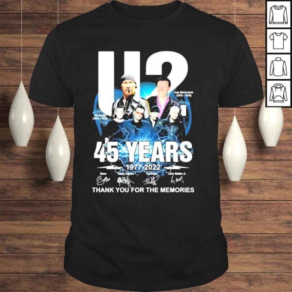 U2 45 years 1977 2022 thank you for the memories shirt