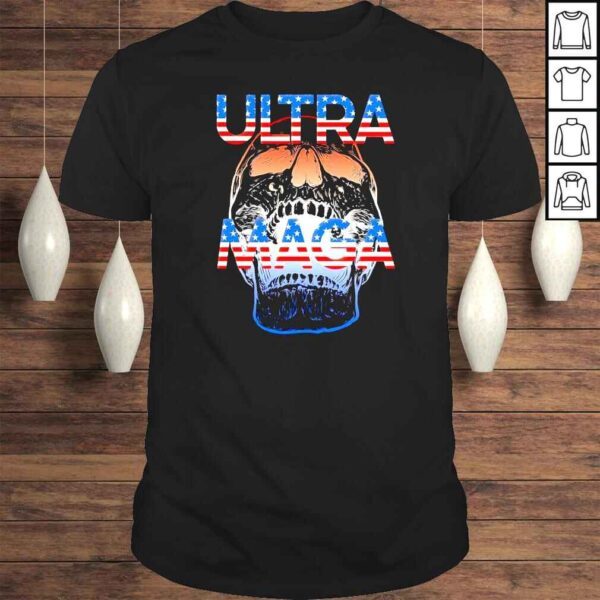 Ultra Maga 3 Red White Blue Skull Republican shirt