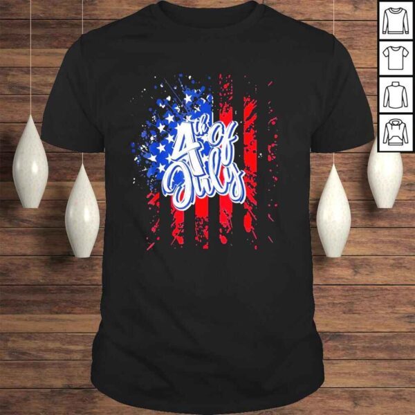 Usa freedom day 4th of july American flag patriotic shirt