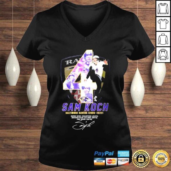 04 sam koch baltimore ravens 2022 thank you for the memories shirt - Image 2