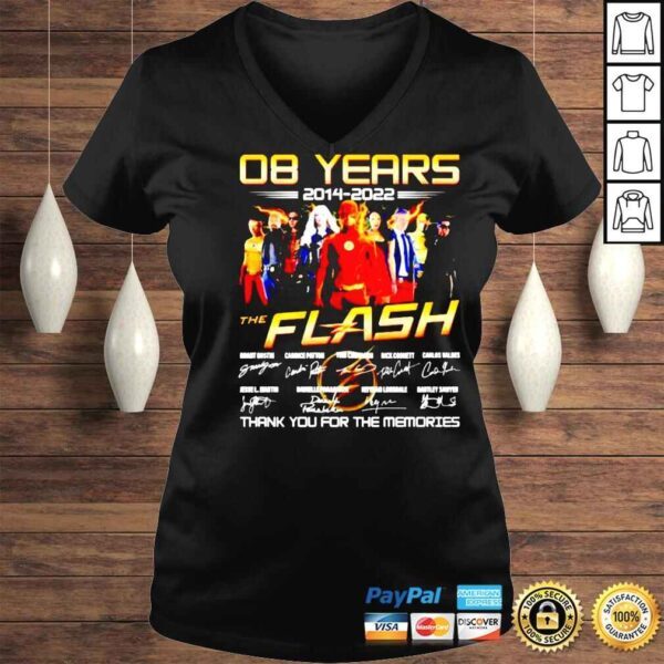 08 years of The Flash 2014 2022 thank you for the memories shirt - Image 2