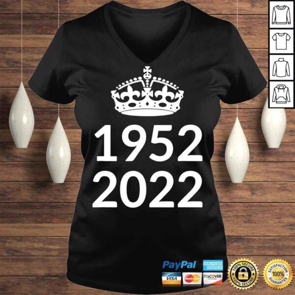 1952 2022 Platinum Jubilee British Queen for 70 yearsShirt Shirt - Image 2