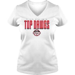 VLadies 2021 Football National Champions Top Dawgs Georgia Bulldogs Shirt