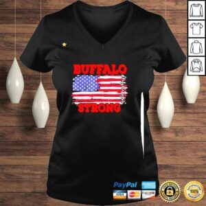 VLadies 2022 Buffalo Strong Pray For Buffalo American flag shirt