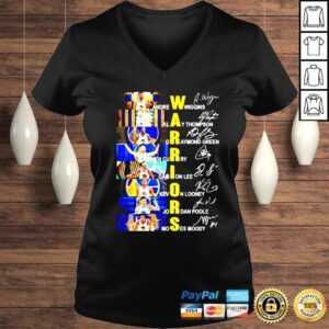 VLadies 2022 Golden State Warriors Players signatures shirt