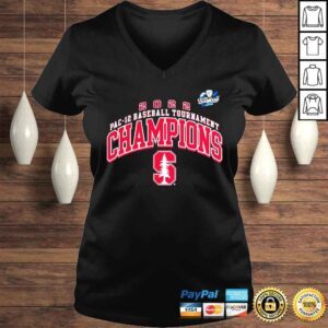 VLadies 2022 PAC12 Baseball Tournament Stanford Cardinal Champions Shirt