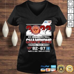 VLadies 2022 Virginia Tech Hokies ACC Mens Basketball Champions Virginia Tech Hokies March 12 2022 Shirt