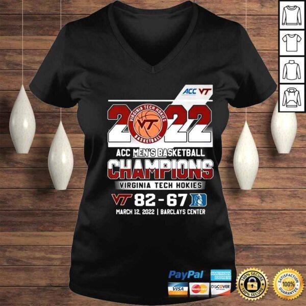 2022 Virginia Tech Hokies ACC Mens Basketball Champions Virginia Tech Hokies March 12 2022 Shirt - Image 2