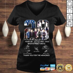 VLadies 22 Years BSB 19932022 Backstreet Boys thank You for the memories signatures shirt