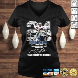 VLadies 24 Marion Barber III 19832022 Thank You for the memories signatures shirt