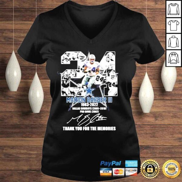 24 marion barber 1983 2022 Dallas Cowboys pro bowl thank you for the memories shirt - Image 2