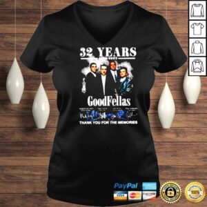 VLadies 32 Years 19902022 Goodfellas Signatures Thank You For The Memories Shirt