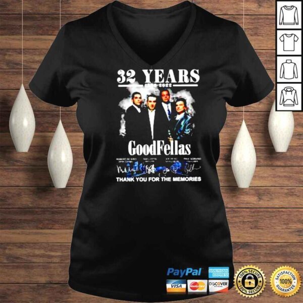 32 Years 19902022 Goodfellas Signatures Thank You For The Memories Shirt - Image 2