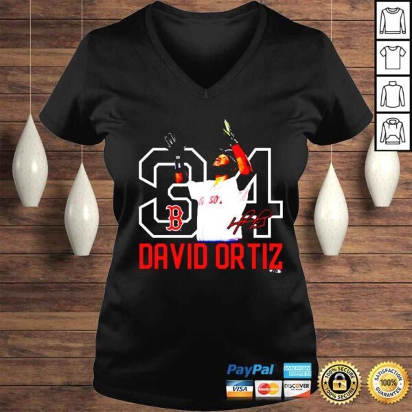 34 David Ortiz Boston Red Sox Hall of Fame Resume shirt - Image 2