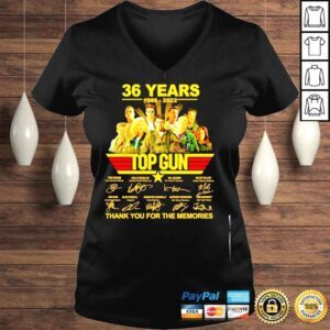 VLadies 36 Years 1986 2022 Top Gun Thank You For The Memories Tshirt