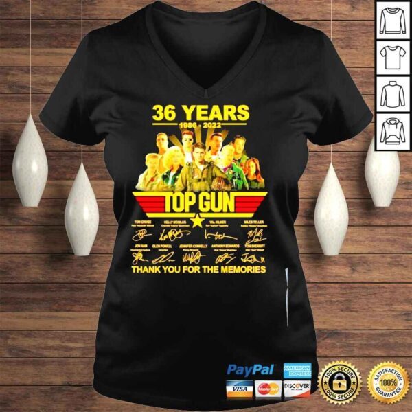 36 Years 1986 2022 Top Gun Thank You For The Memories Tshirt - Image 2