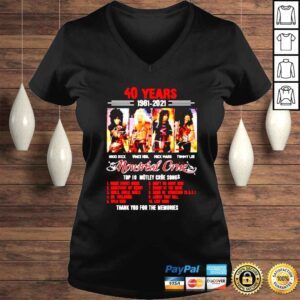 VLadies 40 Years Motley Crue 19812021 Thank You For The Memories shirt