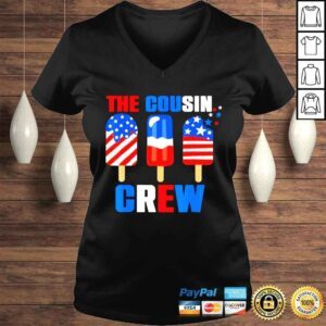 VLadies 4th of july the cousin crew usa American flag popsicle shirt