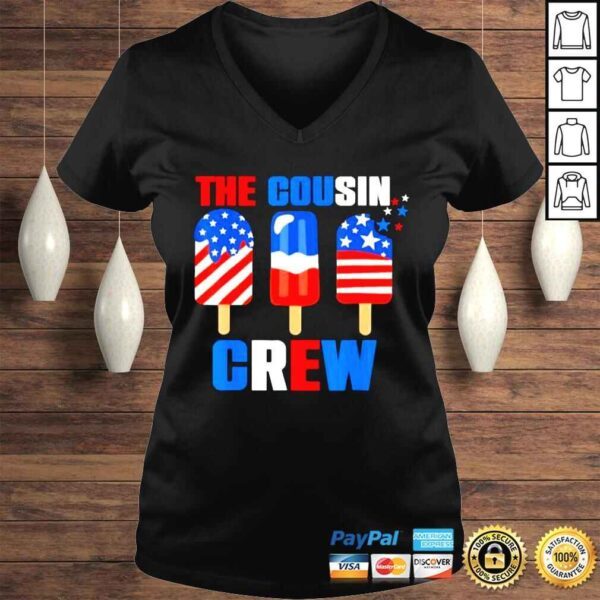 4th of july the cousin crew usa American flag popsicle shirt - Image 2