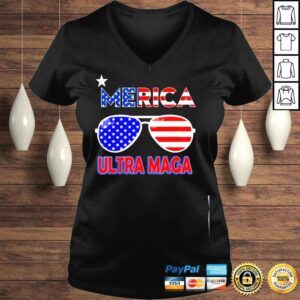 VLadies 4th of july ultra maga American flag shirt