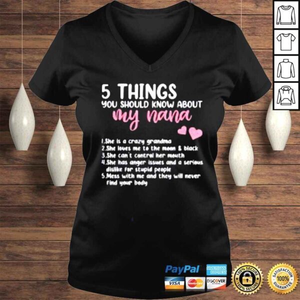 5 Things You Should Know About My Nana Mothers Day Shirt - Image 2