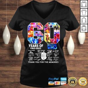 VLadies 60 Years Of 1963 2023 Doctor Who Thank You For The Memories Signature Shirt