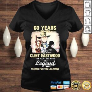 VLadies 60 years 19632023 clint eastwood the man the myth the legend thanks you for the memories shirt