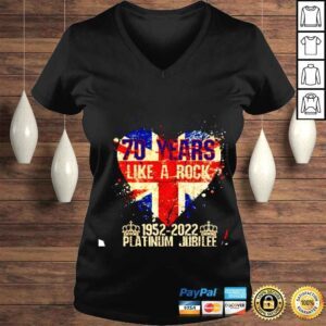 VLadies 70 years like a rock 19522022 Platinum Jubilee shirt