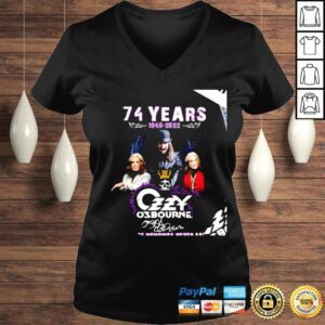 VLadies 74 years 1948 2022 Ozzy Osbourne signature the best memories never fade shirt