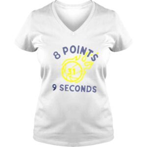 VLadies 8 Points 9 Seconds Blue Gold Indiana Basketball shirt