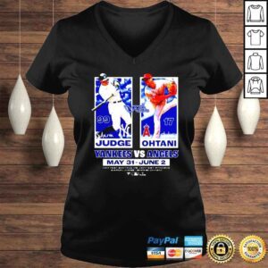 VLadies Aaron Judge vs Shohei Ohtani Yankees vs Angels shirt