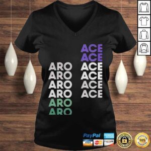 VLadies Aceoftrades retro aroace pride rain daniels aroace shirt