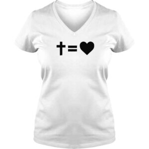 VLadies Alisson Becker Cross Equals Heart Shirt