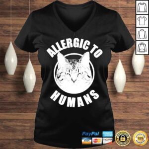 VLadies Allergic To Humans Cats Allergic Cats Shirt